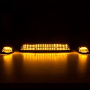 Recon Accessories Roof Marker Light, Direct Fit OEM Style, Smoke Lens, LED Bulb, Selectable Multi-Colored Through Bluetooth Phone App – 264155BKRGB