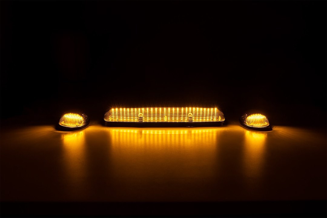 Recon Accessories Roof Marker Light, Direct Fit OEM Style, Smoke Lens, LED Bulb, Selectable Multi-Colored Through Bluetooth Phone App – 264155BKRGB