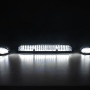 Recon Accessories Roof Marker Light, Direct Fit OEM Style, Smoke Lens, LED Bulb, Selectable Multi-Colored Through Bluetooth Phone App – 264155BKRGB