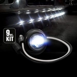 Recon Accessories Underbody Light Kit, Front Bumper Mounted, LED, White Bulb, Smoke Lens, Black Housing, Single – 264227WHBKX
