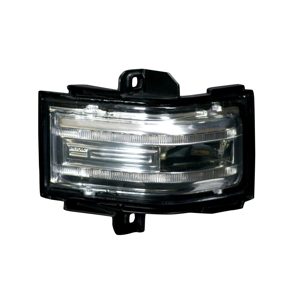Recon Accessories Exterior Mirror Turn Signal Light, Clear Lens, LED, White Running/ Amber Blinking Turn Signal/ White Spot Light Bulbs – 264245WHCLX