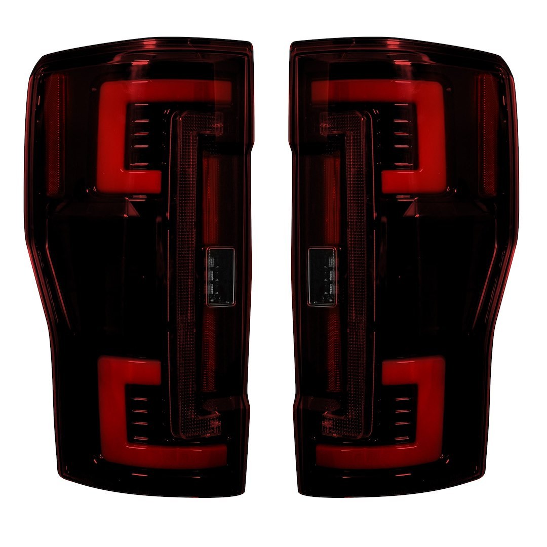 Recon Accessories Tail Light Assembly, Red Lens, Chrome Housing, Oled, Red Bulbs, Set of 2 – 264399LEDRD