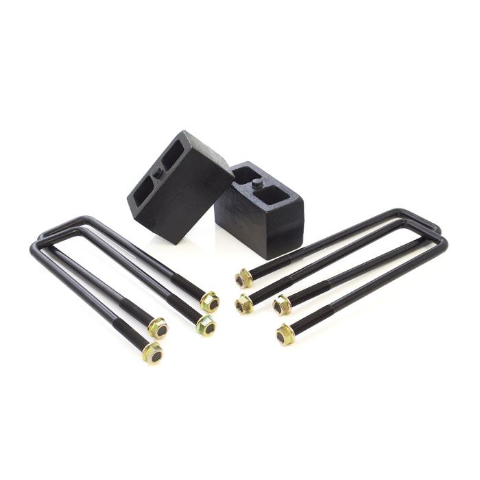 ReadyLIFT Leaf Spring Block Kit, 3 Inch Block, Cast Iron, With 2 Rear Blocks/ 4 U Bolts/ Hardware – 26-5003