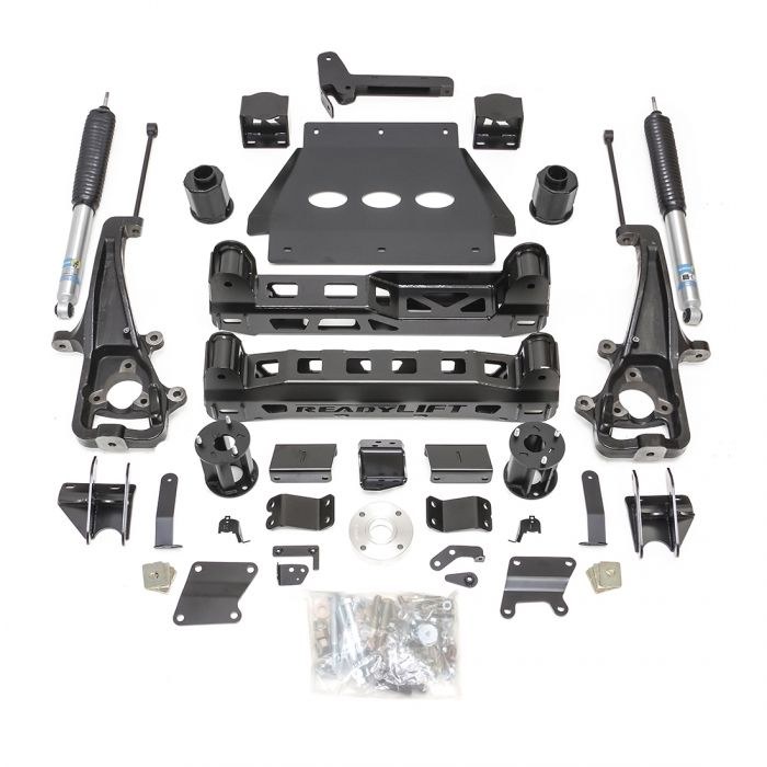 ReadyLIFT Lift Kit Suspension, 6 Inch Front Lift, 4 Inch Rear Lift, With Rear Shock Absorbers IN Kit – 44-19620