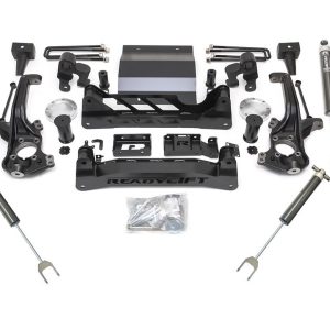 ReadyLIFT Lift Kit Suspension, 6 Inch Front Lift, 6 Inch Rear Lift, With Front and Rear Falcon 1.1 Shock Absorbers, Black Components – 44-30620