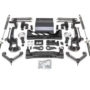 ReadyLIFT Lift Kit Suspension, 8 Inch Front Lift, 8 Inch Rear Lift, With Front and Rear Falcon 1.1 Shock Absorbers, Black Components – 44-30820