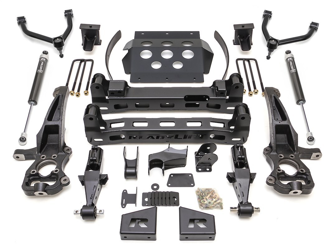 ReadyLIFT Lift Kit Suspension, 8 Inch Front Lift, 6-1/2 Inch Rear Lift – 44-39805