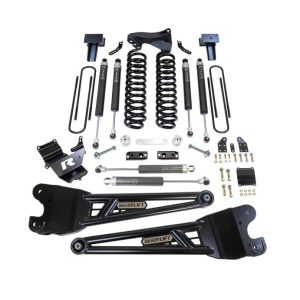ReadyLIFT Lift Kit Suspension, 4 Inch Front Lift, 4 Inch Rear Lift, With Front and Rear Falcon Shock Absorbers, Black Components – 49-23421