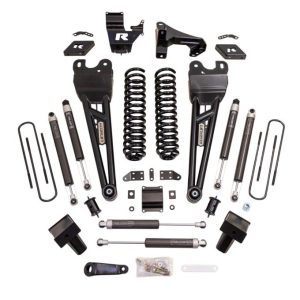 ReadyLIFT Lift Kit Suspension, 6 Inch Front Lift, 6 Inch Rear Lift, With Front and Rear Falcon Shock Absorbers, Black Components – 49-23621