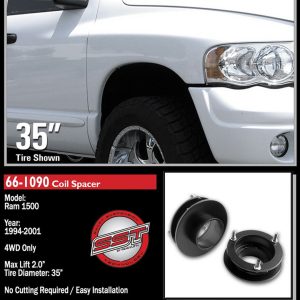 ReadyLIFT Leveling Kit Suspension, 2 Inch, Coil Spring Spacer, Includes 2 Coil Spacers – 66-1090