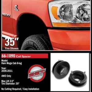 ReadyLIFT Leveling Kit Suspension, 2 Inch, Coil Spring Spacer, Includes 2 Coil Spacers – 66-1090