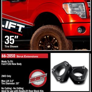 ReadyLIFT Leveling Kit Suspension, 3 Inch, Strut Assembly Extension, Includes 2 Strut Extensions – 66-2050