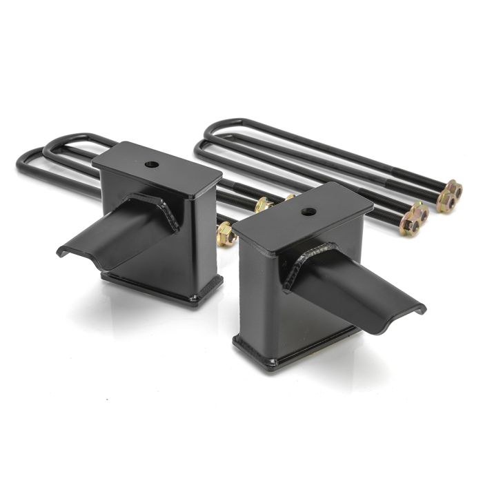 ReadyLIFT Leaf Spring Block Kit, 6 Inch Tapered Block, Cast Iron, With 2 Blocks and U-Bolts – 66-2760