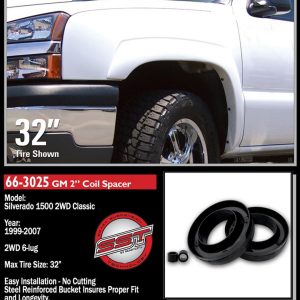 ReadyLIFT Leveling Kit Suspension, 2 Inch, Coil Spring Spacer, Includes 2 Coil Spacers – 66-3025