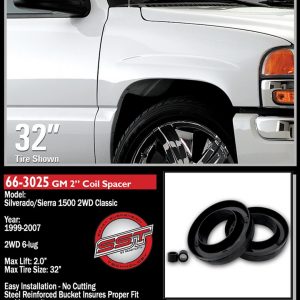 ReadyLIFT Leveling Kit Suspension, 2 Inch, Coil Spring Spacer, Includes 2 Coil Spacers – 66-3025