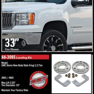 ReadyLIFT Leveling Kit Suspension, 2.25 Inch, Strut Assembly Extension, Includes 2 Strut Extensions/2 Strut Spacers and Hardware – 66-3085