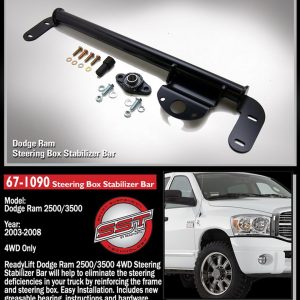 ReadyLIFT Steering Gear Box Brace, Black – 67-1090