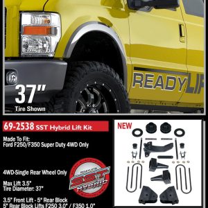 ReadyLIFT Lift Kit Suspension, Sst ® Stage 4, 3-1/2 Inch Front Lift, 3 Inch Rear Lift for F-250 and 1 Inch Lift for F-350 – 69-2538
