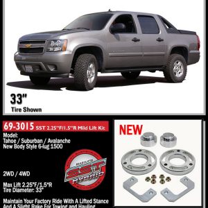 ReadyLIFT Lift Kit Suspension, Sst ® Series, 2-1/4 Inch Front Lift, 1-1/2 Inch Rear Lift – 69-3015