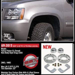 ReadyLIFT Lift Kit Suspension, Sst ® Series, 2-1/4 Inch Front Lift, 1-1/2 Inch Rear Lift – 69-3015