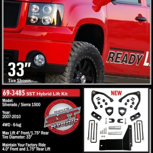 ReadyLIFT Lift Kit Suspension, Sst ® Series, 4 Inch Front Lift, 1-3/4 Inch Rear Lift – 69-3485