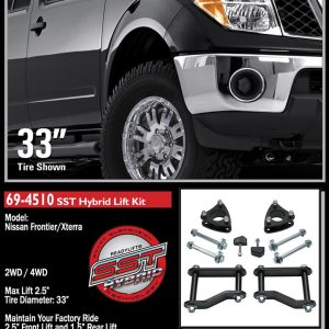 ReadyLIFT Lift Kit Suspension, Sst ® Series, 2-1/2 Inch Front Lift, 1-1/2 Inch Rear Lift – 69-4510