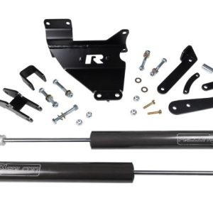 ReadyLIFT Steering Stabilizer, Falcon 2.1, Dual, Gray, With Brackets/ Hardware, Set of 2 – 77-13210
