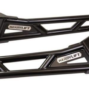 ReadyLIFT Radius Arm, 3-1/2 to 6 Inch Lift, Non Adjustable, Powder Coated, Black, Set of 2 with Cam Bolt Kit – 77-19000
