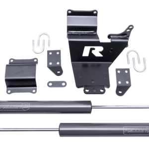 ReadyLIFT Steering Stabilizer, Falcon, Dual, Gray, With Brackets/ Hardware, Set of 2 – 77-23201