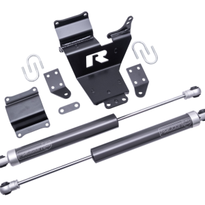 ReadyLIFT Steering Stabilizer, Falcon, Dual, Gray, With Brackets/ Hardware, Set of 2 – 77-23201
