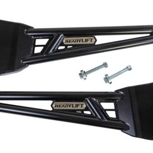 ReadyLIFT Radius Arm, 3-1/2 to 6 Inch Lift, Non Adjustable, Powder Coated, Black, Set of 2 with Cam Bolt Kit – 77-23400