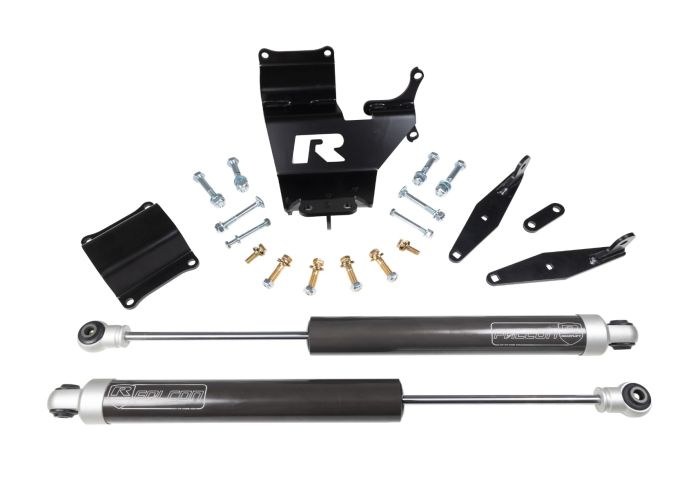 ReadyLIFT Steering Stabilizer, Falcon 2.1, Dual, Steel, Set of 2, With Mounting Brackets/ Installation Hardware – 77-25210