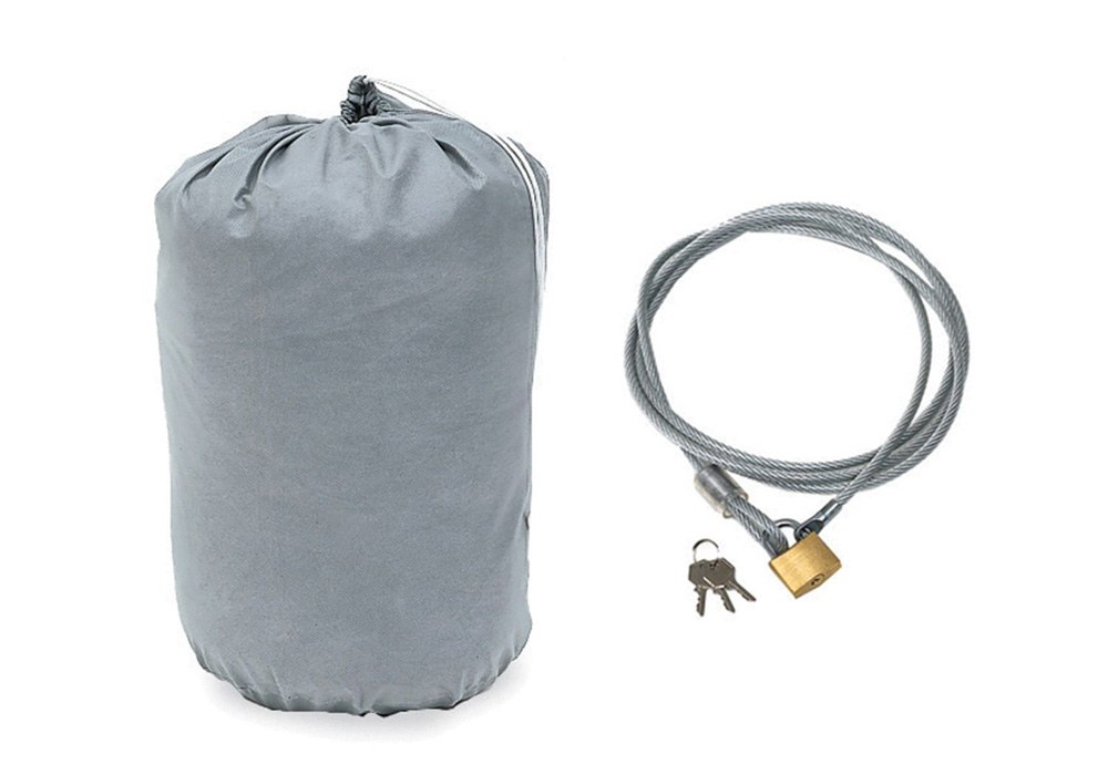 Rampage Car Cover, Protect from Sun/ Dirt/ Dust/ Moisture and Pollution, Gray, 4 Layer Polypropylene, Lockable, With Storage Bag – 1204