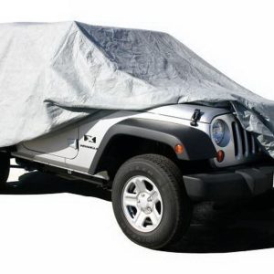 Rampage Car Cover, Protect from Sun/ Dirt/ Dust/ Moisture and Pollution, Gray, 4 Layer Polypropylene, Lockable, With Storage Bag – 1204