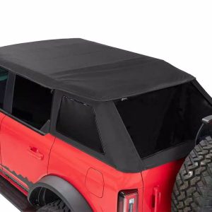 Rampage Soft Top, Trailview, Diamond Black, Sailcloth Fabric, Without Windows, With Retractable Sunroof – 139135
