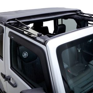 Rampage Soft Top, Trailview, Diamond Black, Sailcloth Fabric, With Tinted Windows, With Retractable Sunroof – 139935