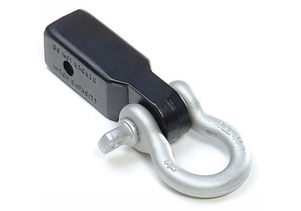 Rampage D-Ring Mount, 2 Inch Receiver Hitch Mount, With Chrome Plated D-Ring, Single – 8610