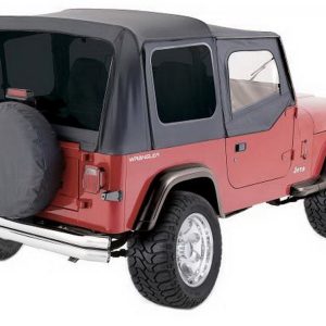 Rampage Soft Top, Diamond Black, Fabric, Includes Soft Half Doors, Includes Tinted Windows, Does Not Includes Sun Roof – 99435