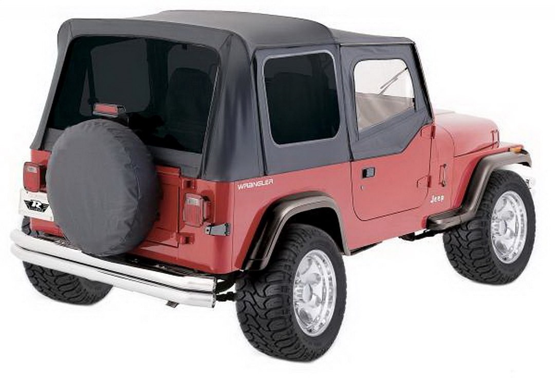 Rampage Soft Top, Diamond Black, Fabric, Includes Soft Half Doors, Includes Tinted Windows, Does Not Includes Sun Roof – 99435