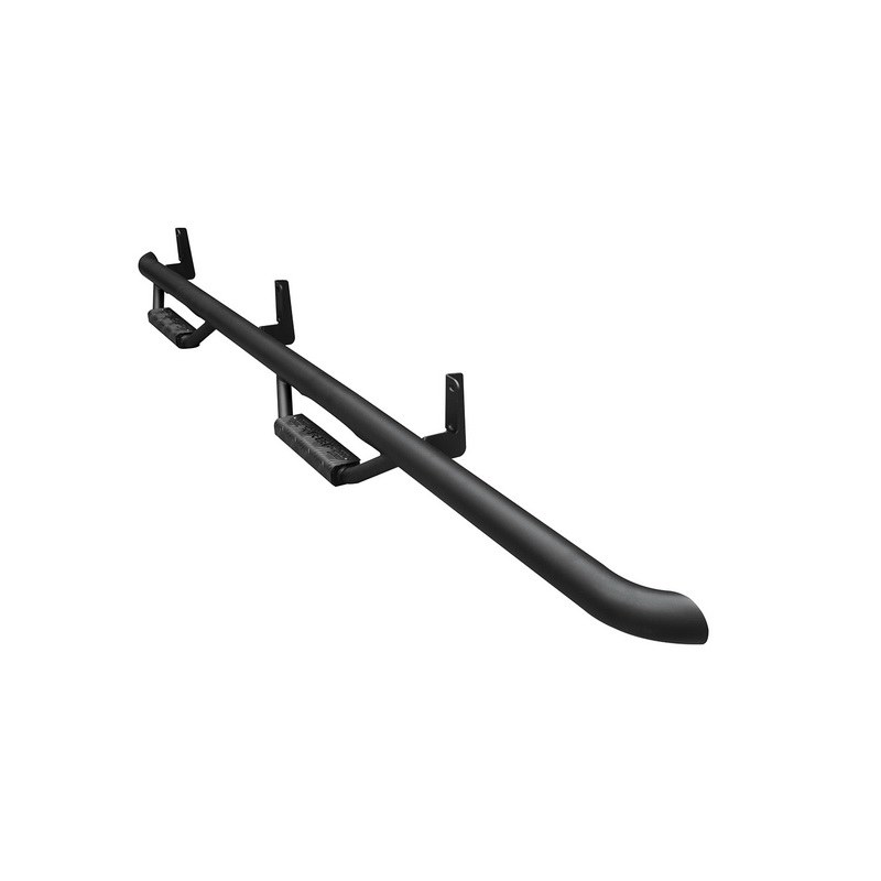 Rbp Nerf Bar – Truck Wheel to Wheel, RX-7 Series, With Drop Down Steps, Without Bed Step, 3 Inch Round Bent, Powder Coated, Black – RBP-215B-RX7