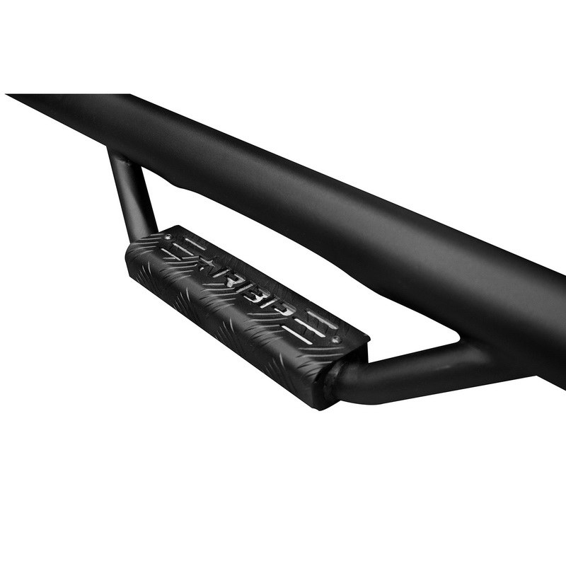 Rbp Nerf Bar – Truck Wheel to Wheel, RX-7 Series, With Drop Down Steps, Without Bed Step, 3 Inch Round Bent, Powder Coated, Black – RBP-215B-RX7