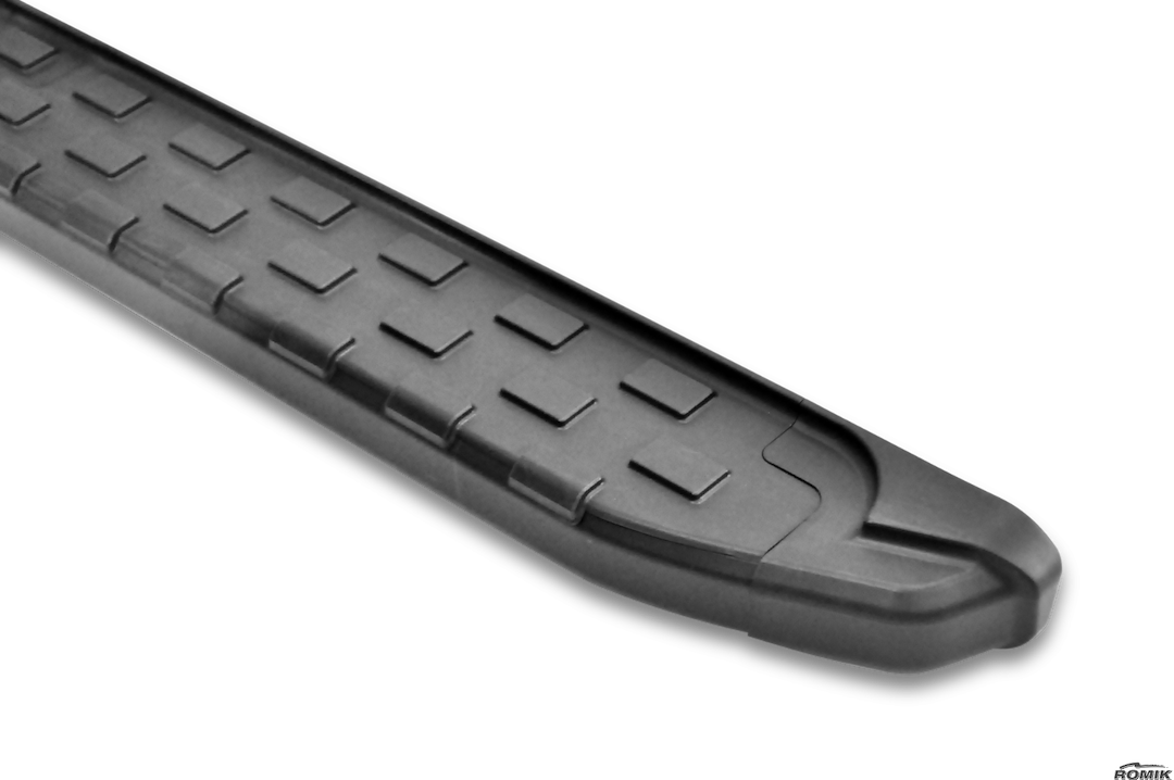 Romik USA Running Board, Rec Series, Anodized, Black, Aluminum, Unlighted, 300 Pound Capacity, With Mounting Bracket/ Hardware – 51823419