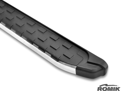 Romik USA Running Board, Rec Series, Polished, Aluminum, Unlighted, 300 Pound Capacity, With Mounting Bracket/ Hardware – 52218418