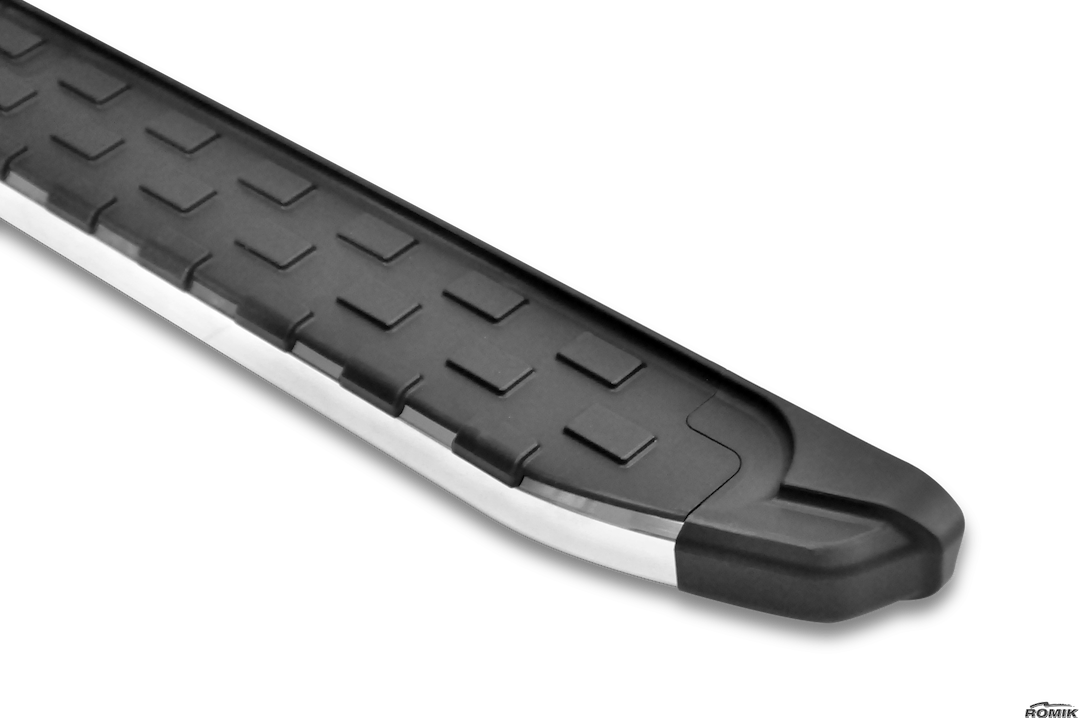 Romik USA Running Board, Rec Series, Polished, Aluminum, Unlighted, 300 Pound Capacity, With Mounting Bracket/ Hardware – 52219418