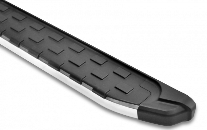 Romik USA Running Board, Rec Series, Polished, Aluminum, Unlighted, 300 Pound Capacity, With Mounting Bracket/ Hardware – 52224418