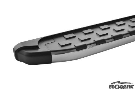 Romik USA Running Board, Rec Series, Polished, Silver, Aluminum, Unlighted, 300 Pound Capacity – 52353418