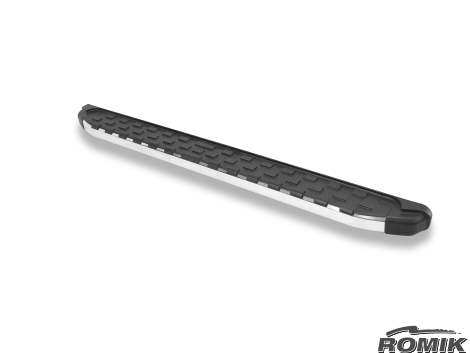 Romik USA Running Board, Rec Series, Polished, Silver, Aluminum, Unlighted, 300 Pound Capacity – 52353418