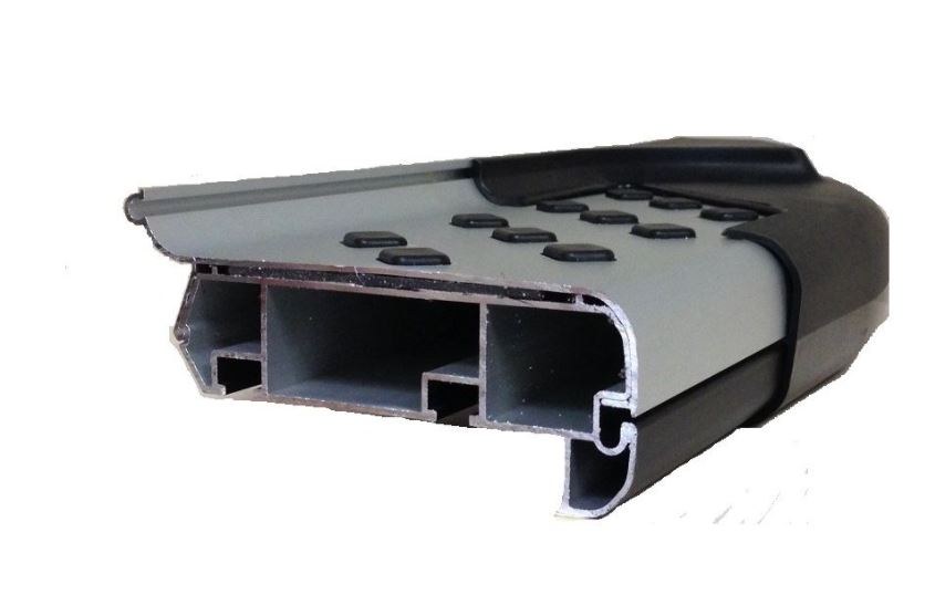 Romik USA Running Board, Ral-T Series, Anodized, Black, Aluminum, Unlighted, 450 Pound Capacity, With Mounting Bracket/ Hardware – 61729419