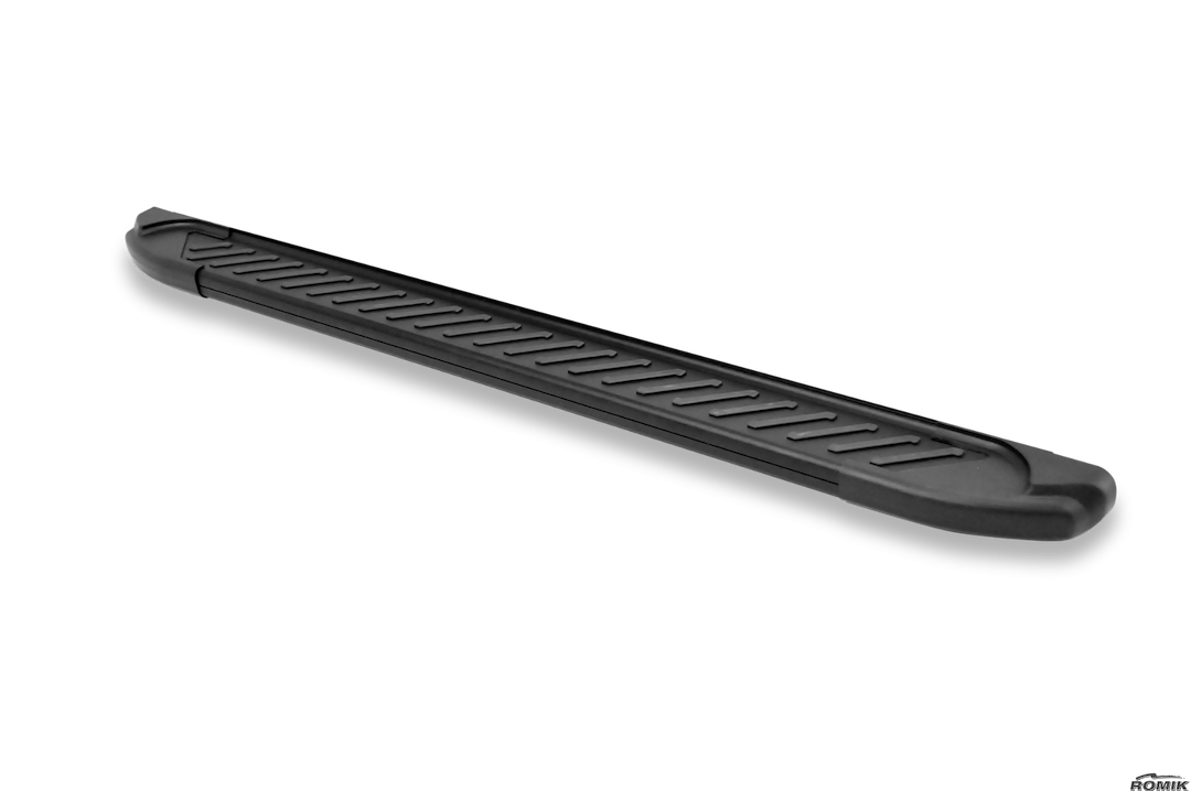 Romik USA Running Board, Ral-T Series, Anodized, Black, Aluminum, Unlighted, 450 Pound Capacity, With Mounting Bracket/ Hardware – 61823419