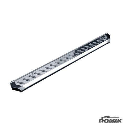 Romik USA Running Board, Ral Series, Polished, Aluminum, Unlighted, 400 Pound Capacity, With Mounting Bracket/ Hardware – 62220418